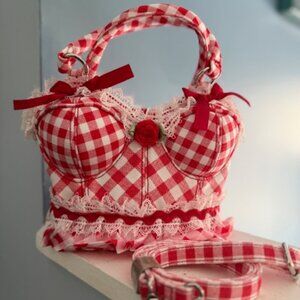 NWOT Honey Drawl Bustier Crossbody Handbag Novelty Country Life